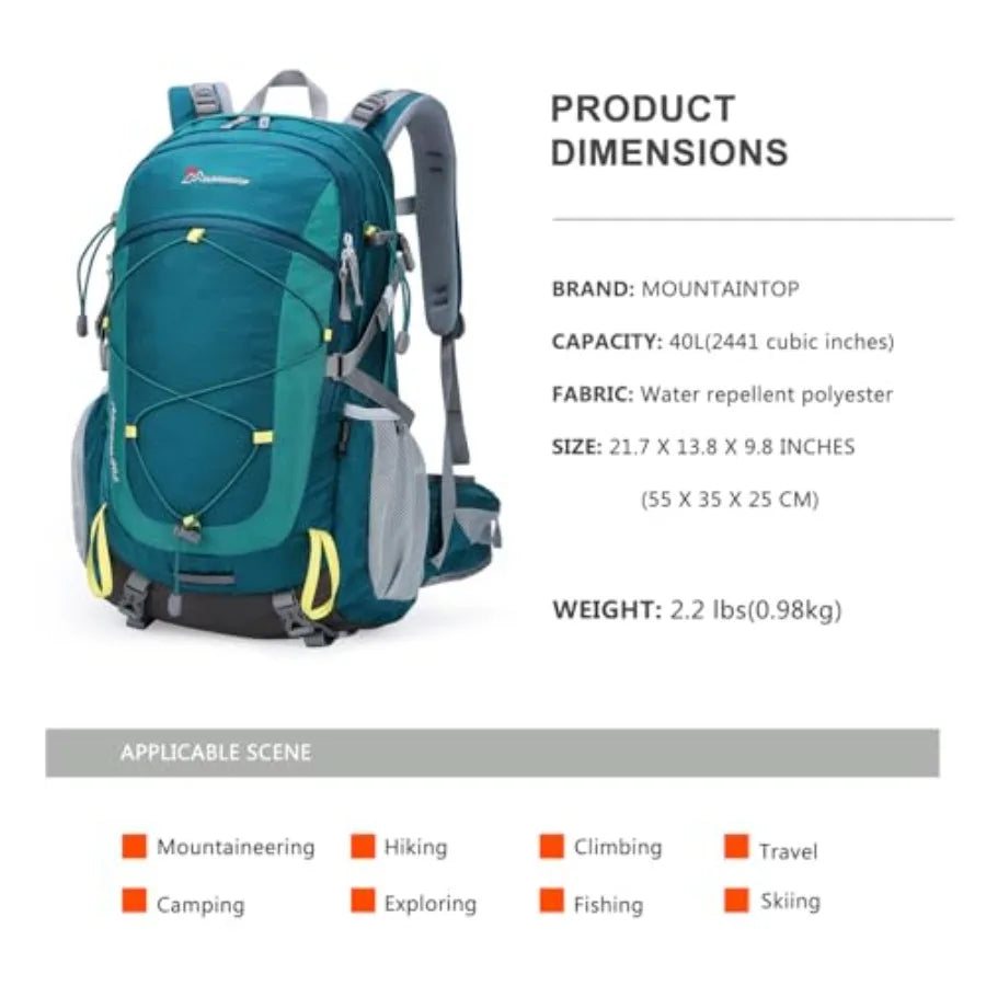 Hiking Backpack, Lightweight Travel Backpack for Men Women Outdoor Backpacking, Camping