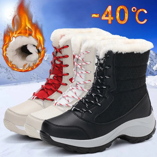 Snow Boots Women Flat Keep Warm Boots Casual