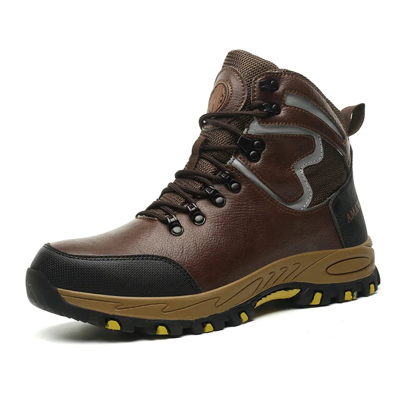 Widen Safety Boots Men Work Shoes Climbing Boots Steel Toe Anti-smash Anti-puncture Safety Shoes
