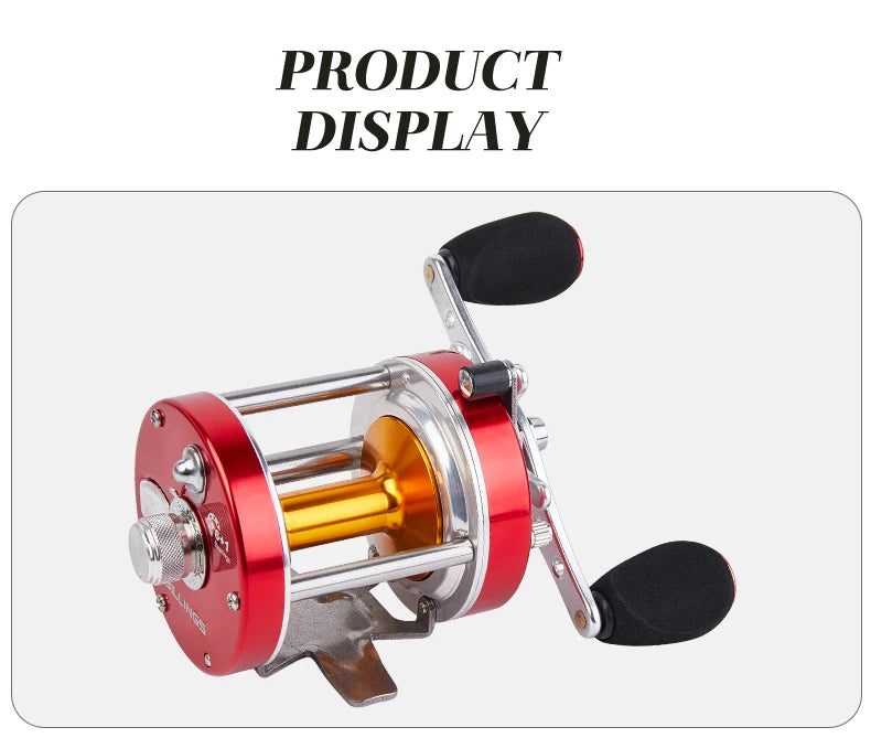 BILLINGS Trolling Drum Fishing Reel 20LB Max Drag 4.2/5.2:1 Gear Ratio CNC Aluminum Spool 6+1 Stainless Steel Bearings Smooth Right Hand Baitcasting Reel for Freshwater Saltwater
