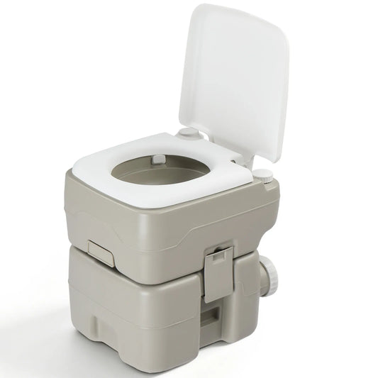 Portable Toilet 20L 5 Gallon Flush Travel Camping Outdoor/Indoor Car SUV Gray