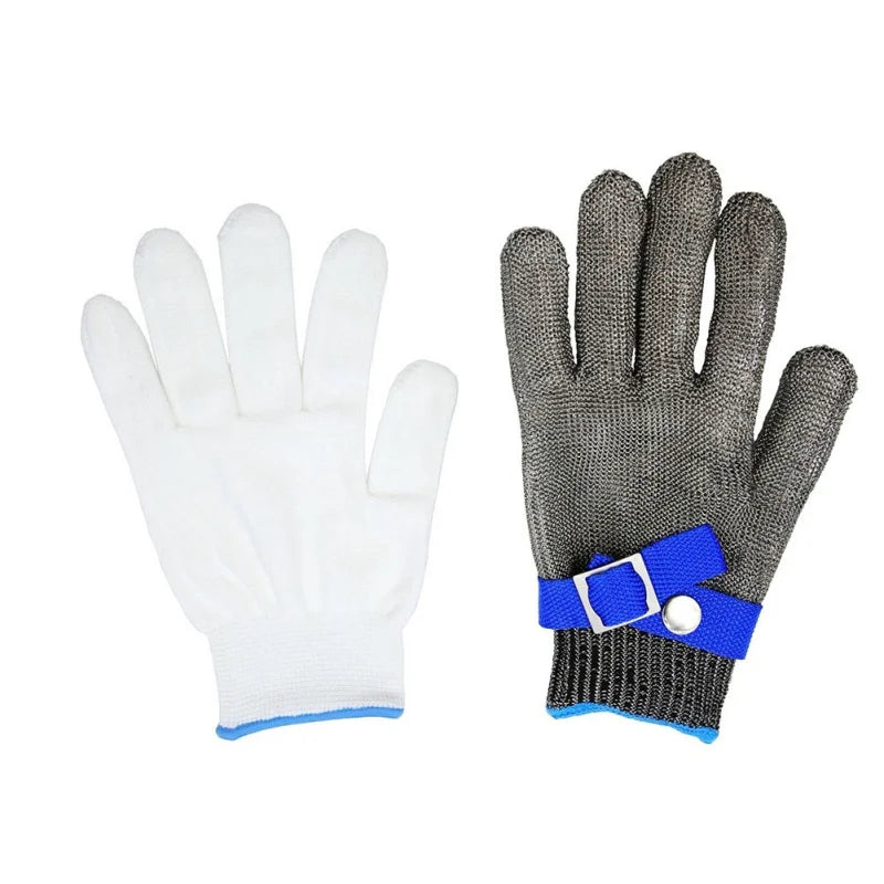 Anti-Cut Gloves Safety Cut Proof Stab Resistant Stainless Steel Wire Metal Mesh Butcher Cut-Resistant Gloves Outdoor Protective