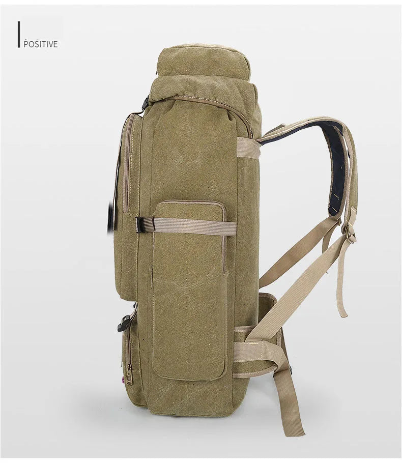 80L Backpack 600D Nylon Waterproof Trekking Hunting Bags Outdoor Rucksacks Outdoor Training Molle Knapsacks