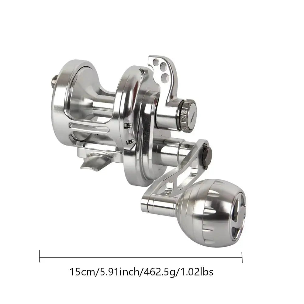 Saltwater Trolling Reel High Speed Ratio Fishing Reel Max Drag 32KG Full Metal Baitcasting Fishing Reels