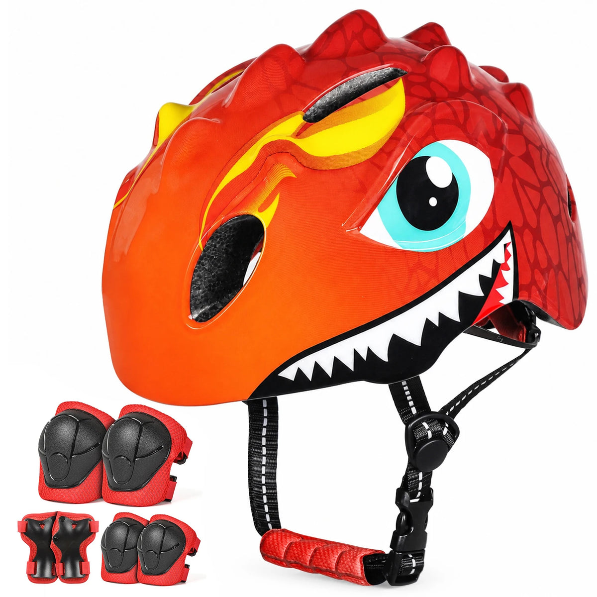 VICTGOAL Kids Bike Helmet Children Bicycle Bell Knee Elbow Pads Wirst Guards Sports Protective Gear for Cycling Balance Bike Skateboard