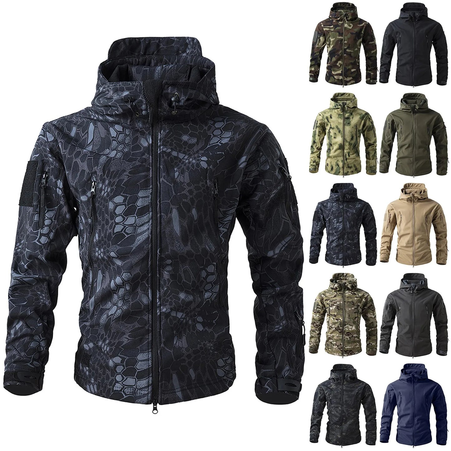 Men'S Winter Camouflage Jackets Men'S Fashion Trend Jackets Breathable Windproof Jackets Outdoor Sports Jackets