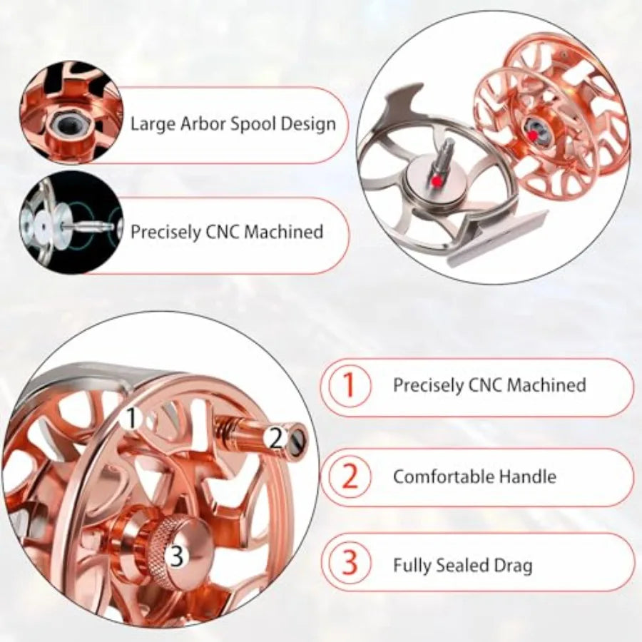 Fly Fishing Rod and Reel Combo 5 6 Weight Lightweight Portable Starter Package for Beginner and Experienced Anglers