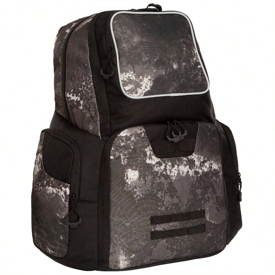 Deluxe Fishing Tackle Backpack Midnight for Outdoor Anglers Durable Nylon Black with Multiple Compartments