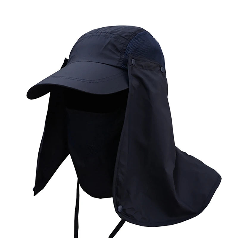 Summer Sun Hats Outdoor Fishing Hat UV Protection Sunscreen Fisherman Hats Women Men Breathable Fishing Cap For Travel Hiking