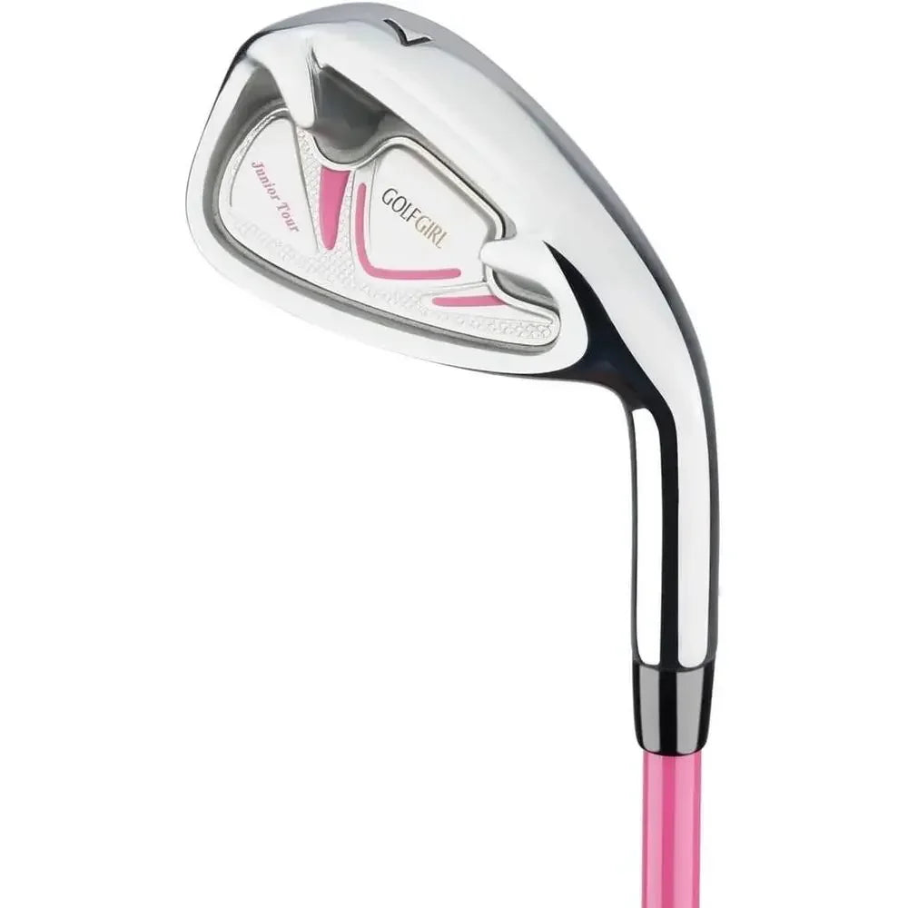 Pink Right-Handed Junior Girls Golf Set with Clubs and Bag