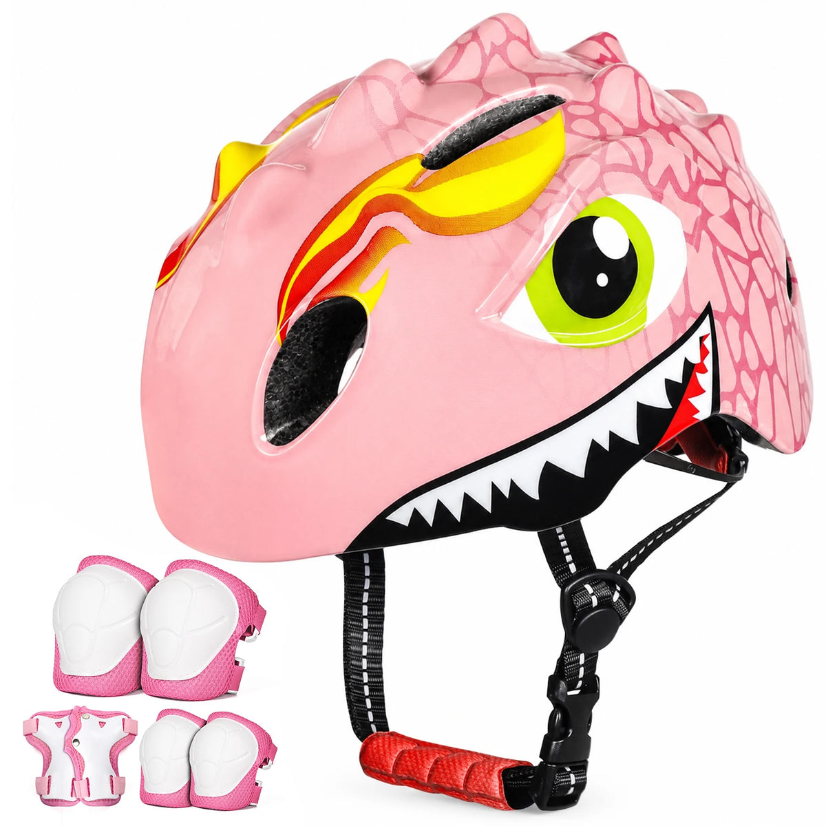 VICTGOAL Kids Bike Helmet Children Bicycle Bell Knee Elbow Pads Wirst Guards Sports Protective Gear for Cycling Balance Bike Skateboard