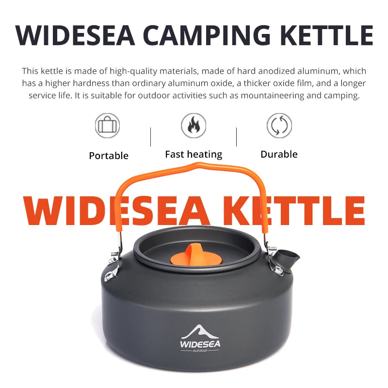 Camping Outdoor Cookware Set, Pots Tourist kettle coffee cup filte Kitchen Equipment Gear Utensils