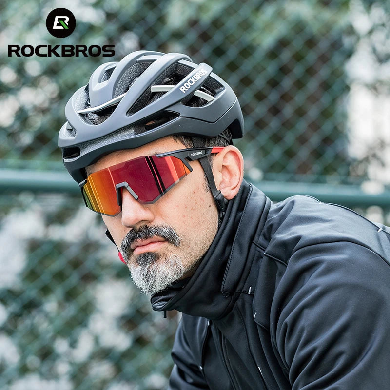 ROCKBROS Polarized Photochromic Bike Glasses Outdoor UV400 Bicycle Eyewear