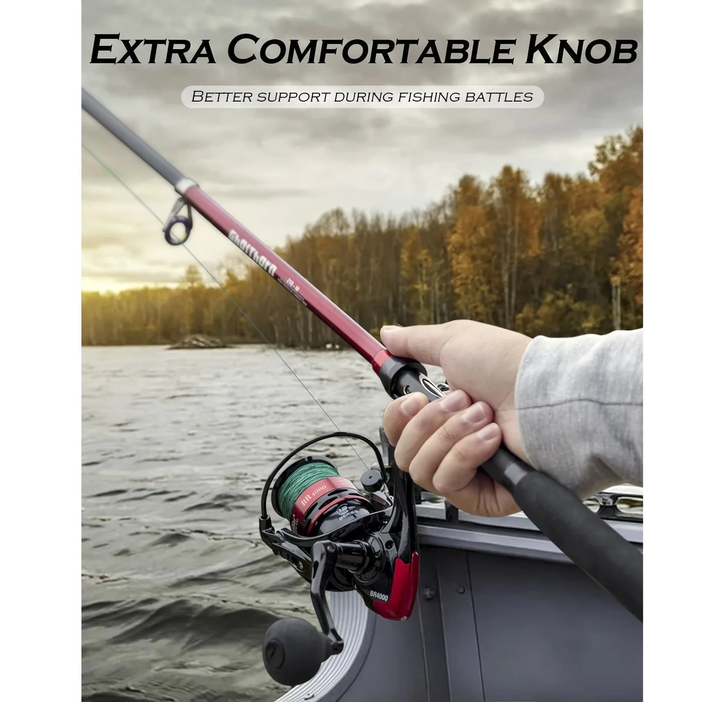 Fishing Rod&Reel Combo Telescopic Pole Kit Fishing Gear Starter Compact, Carrier Bag for Freshwater Saltwater Gifts