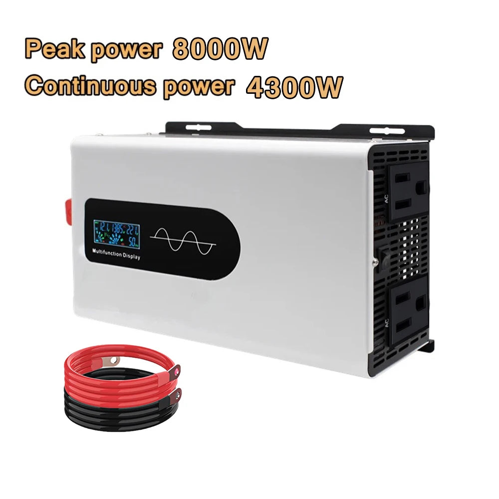 Pure Sine Wave Inverter DC  24V 48V 72V AC 110-120V 8000W Sinus Sin Converter Solar Inverter Car Inverters Off Grid Wall-mounted