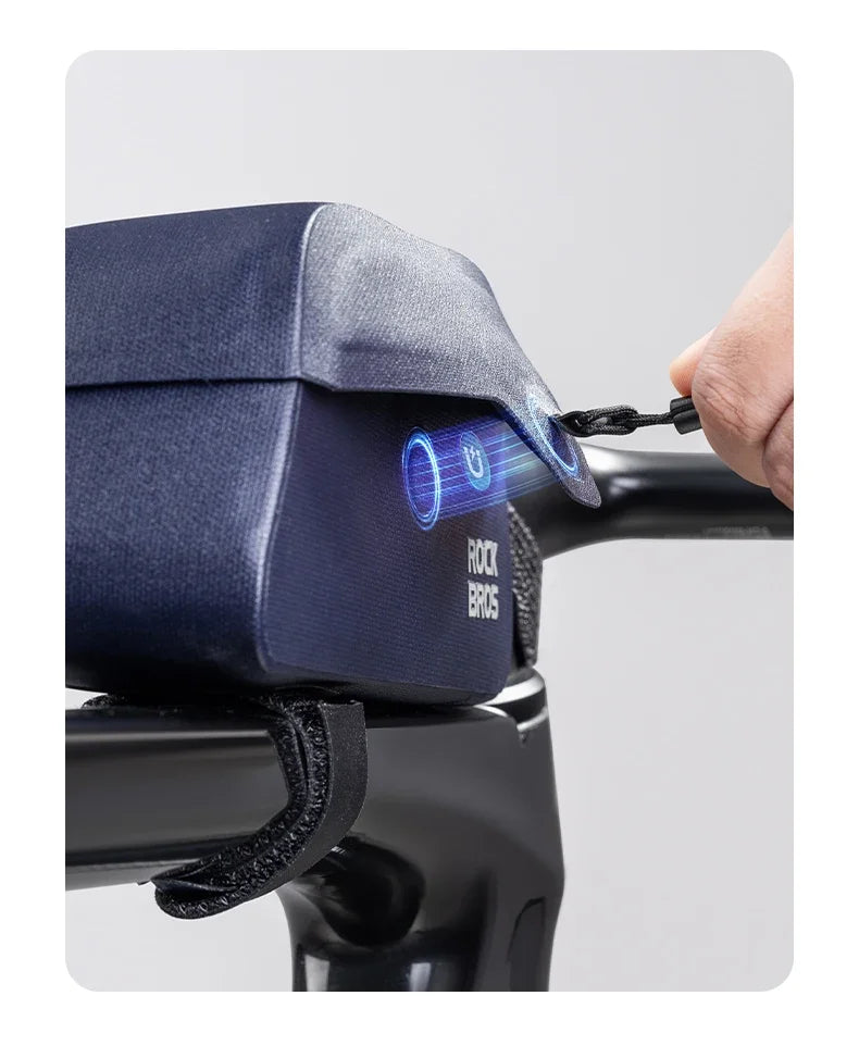 ROCKBROS Bike Top Tube Bag Magnetic Waterproof TPU Bike Frame Front Pack Mountain Bike Riding Storage Bag Cycling Accessories
