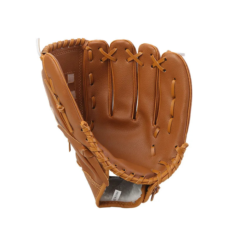 PU Baseball Glove for Kids Adults 9.5–12.5 Inch Youth Adult Softball Catcher Mitt with Reinforced Stitching & Comfort Padding