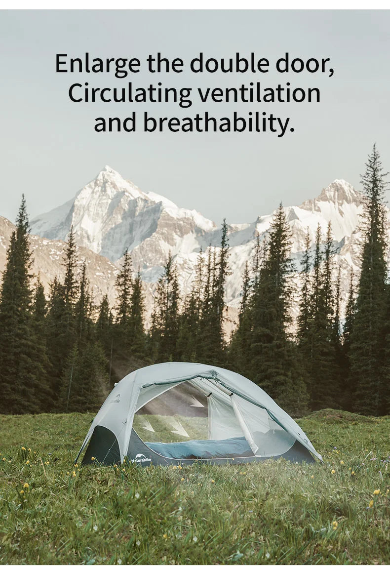 Naturehike Star River UL Camping Tent 2 People Tent 15D Nylon Ultralight Hiking Double Layer Backpacking Travel Tent 3 Seasons