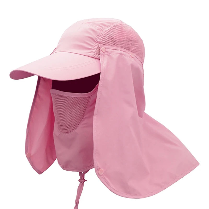 Summer Sun Hats Outdoor Fishing Hat UV Protection Sunscreen Fisherman Hats Women Men Breathable Fishing Cap For Travel Hiking