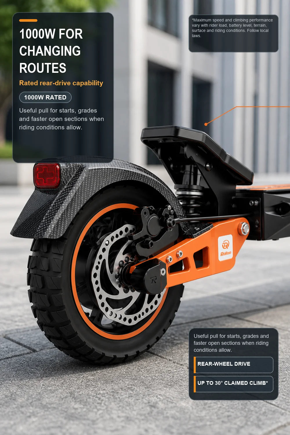 1000W Adult Electric Scooter, 48V 18.2Ah Battery, Up to 34 MPH, 34 Miles Range, 10" Tires, Foldable Commuter Scooter