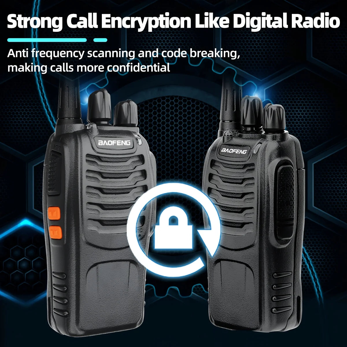Baofeng Long Range Walkie Talkies for Adults with Earpieces, 16 Channel Rechargeable Handheld Two Way Radio Walky Talky with Flashlight VOX for Adventure Family Camping Hiking Skiing Cruise