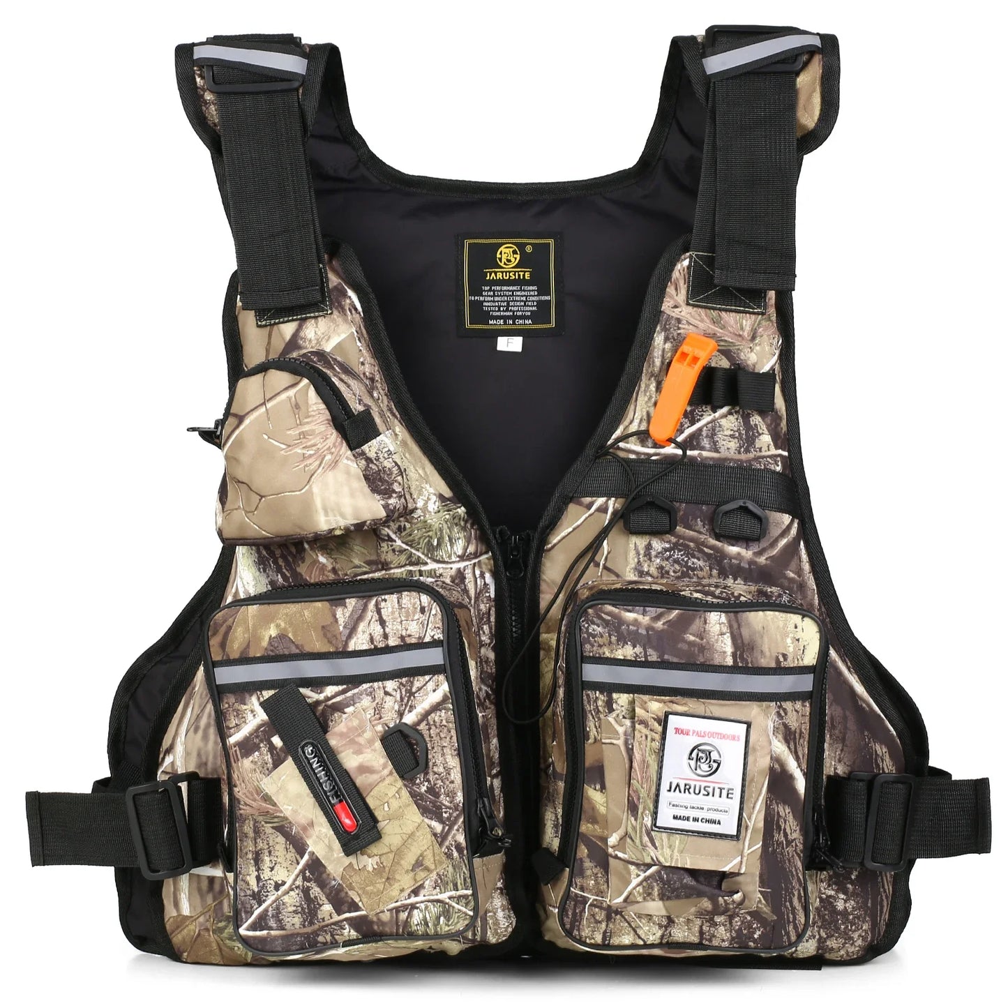 Men Professional Life Jacket Buoyancy Suit Portable Fishing Vests Multi-Pockets Waterproof