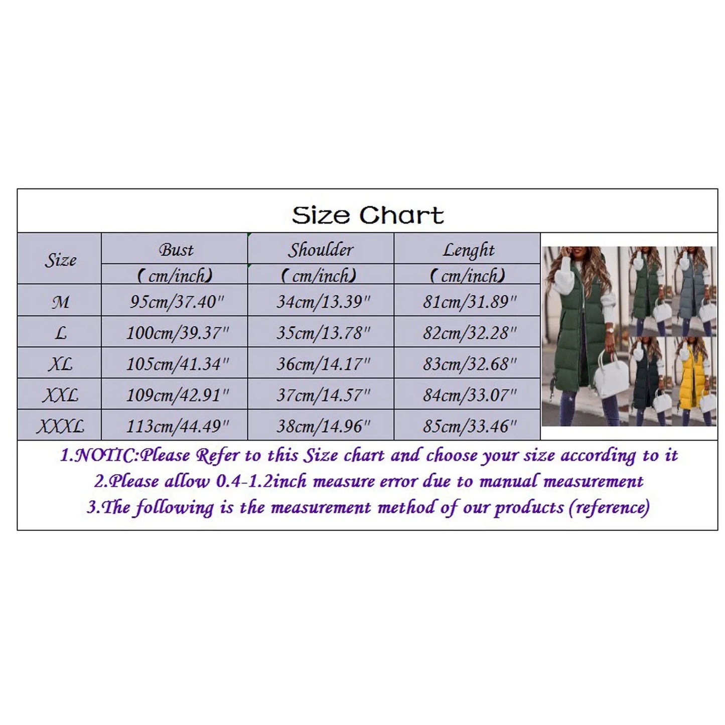 Winter Fashion Women Hood Thick Cotton Parkas Mid-length Long Down Jacket Vest