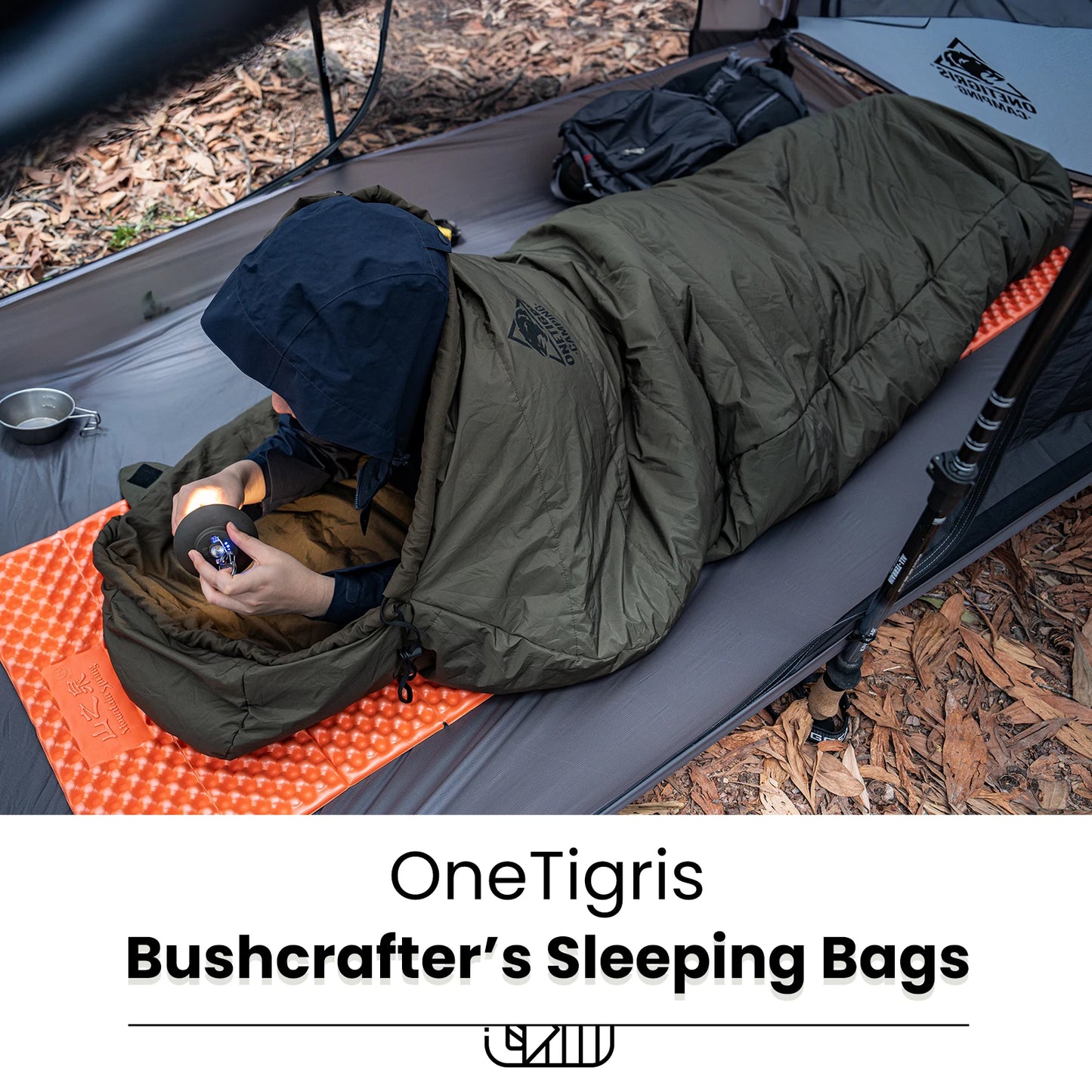 OneTigris Bushcrafter’s Sleeping Bags, Mummy Sleeping Bag for Camping Bushcrafting Backpacking Hiking Survival