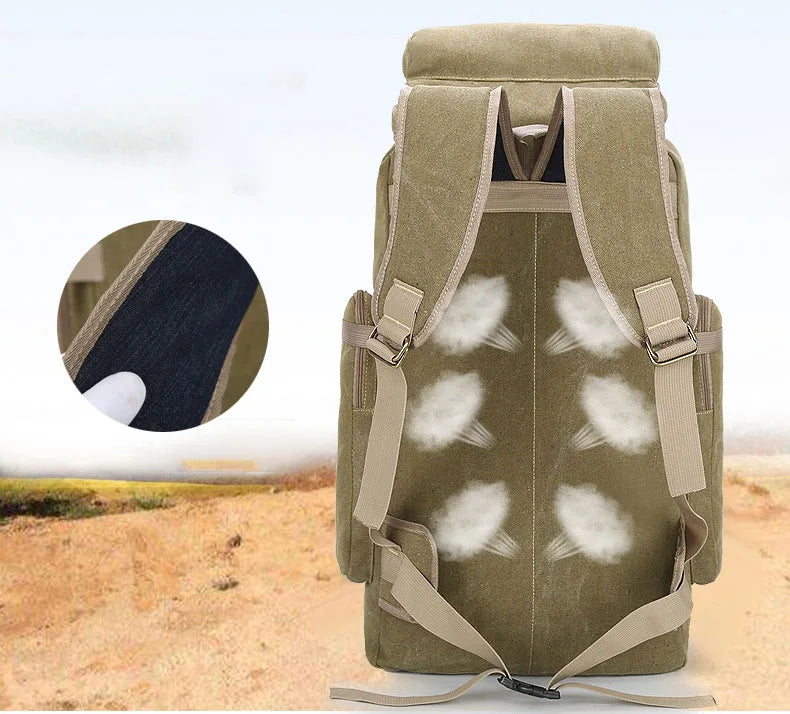 80L Backpack 600D Nylon Waterproof Trekking Hunting Bags Outdoor Rucksacks Outdoor Training Molle Knapsacks
