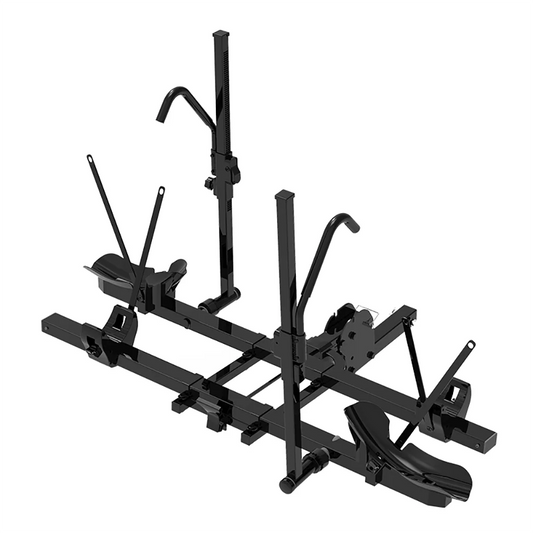 Heavy Duty Hitch Bike Rack for Ebikes- 2-Bike Carrier with Tilt & Fold, Fits 2" Receiver & Up to 5" Fat Tires for Cars, SUVs