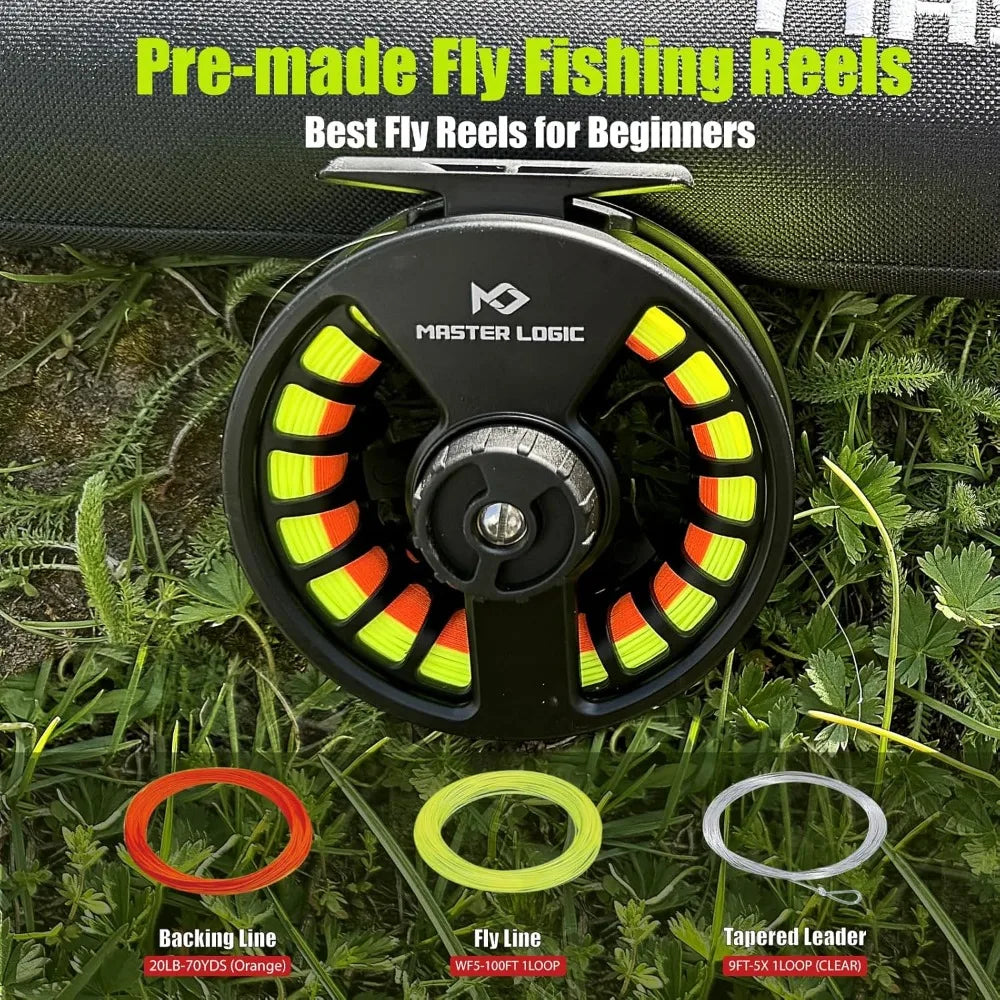 Complete Fly Fishing Starter Kit with Graphite Rod, Aluminum Reel, and Accessories for Beginners