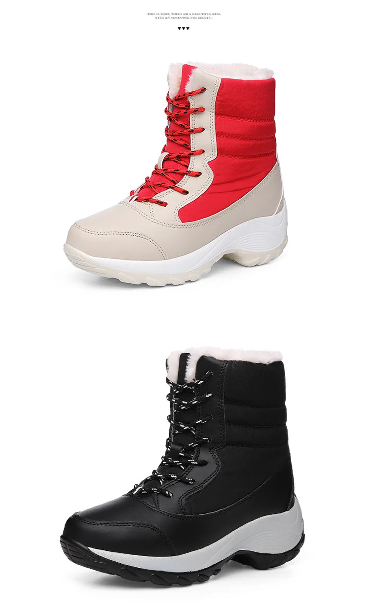 Snow Boots Women Flat Keep Warm Boots Casual