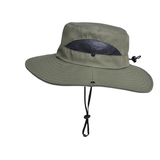 Summer UPF50+ Sun Hats For Women & Men Breathable Mesh Boonie Hat Foldable Hiking Fishing Hat