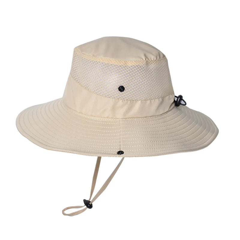 Summer UPF50+ Sun Hats For Women & Men Breathable Mesh Boonie Hat Foldable Hiking Fishing Hat