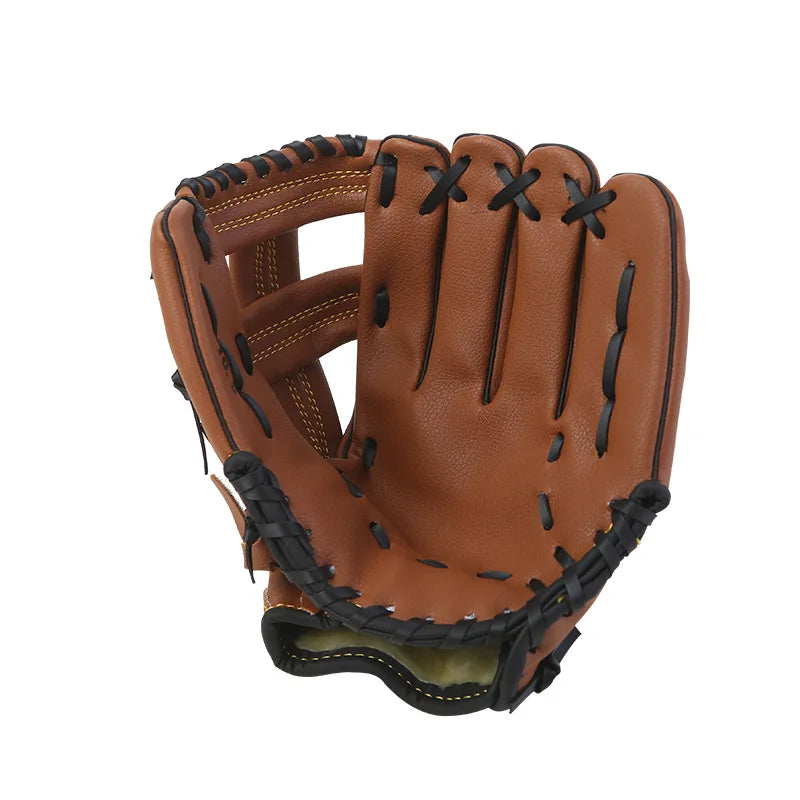 PU Baseball Glove for Kids Adults 9.5–12.5 Inch Youth Adult Softball Catcher Mitt with Reinforced Stitching & Comfort Padding