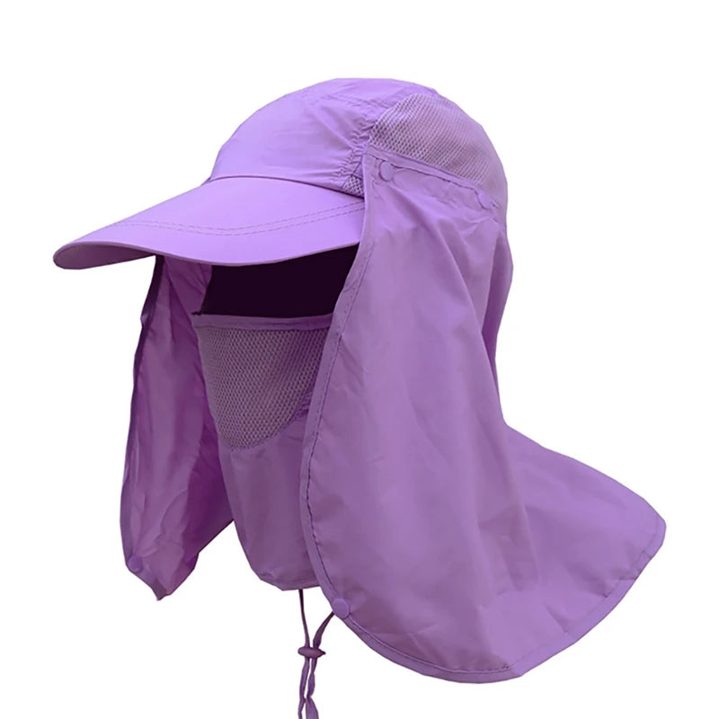 Summer Sun Hats Outdoor Fishing Hat UV Protection Sunscreen Fisherman Hats Women Men Breathable Fishing Cap For Travel Hiking