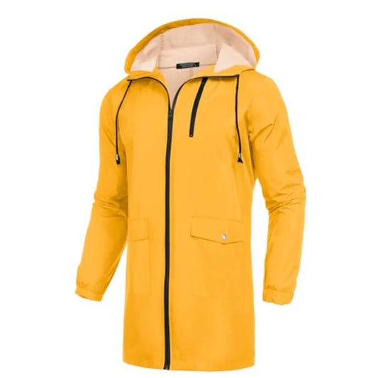 Long Raincoat Ligtweight Rain Jacket Waterproof Outdoor Jackets with Hood