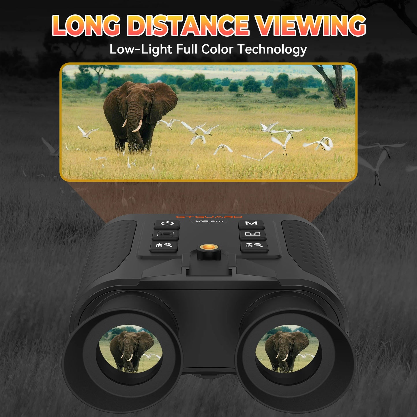 GTMEDIA Night Vision Binoculars 4K 8X Digital Zoom for Helmet Night Vision Goggles for Outdoor Hunting Night Vision Binoculars