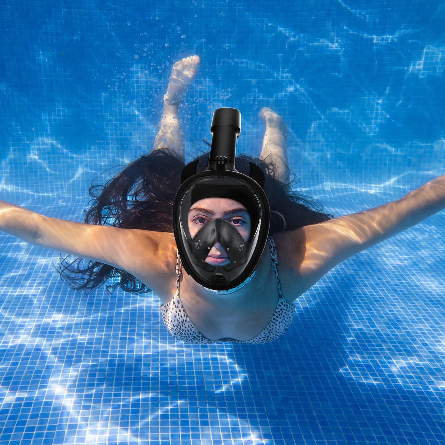 Professional Full Face Snorkel Mask Anti-Fog Anti-Leak Fit the Face Diving Mask for Adults
