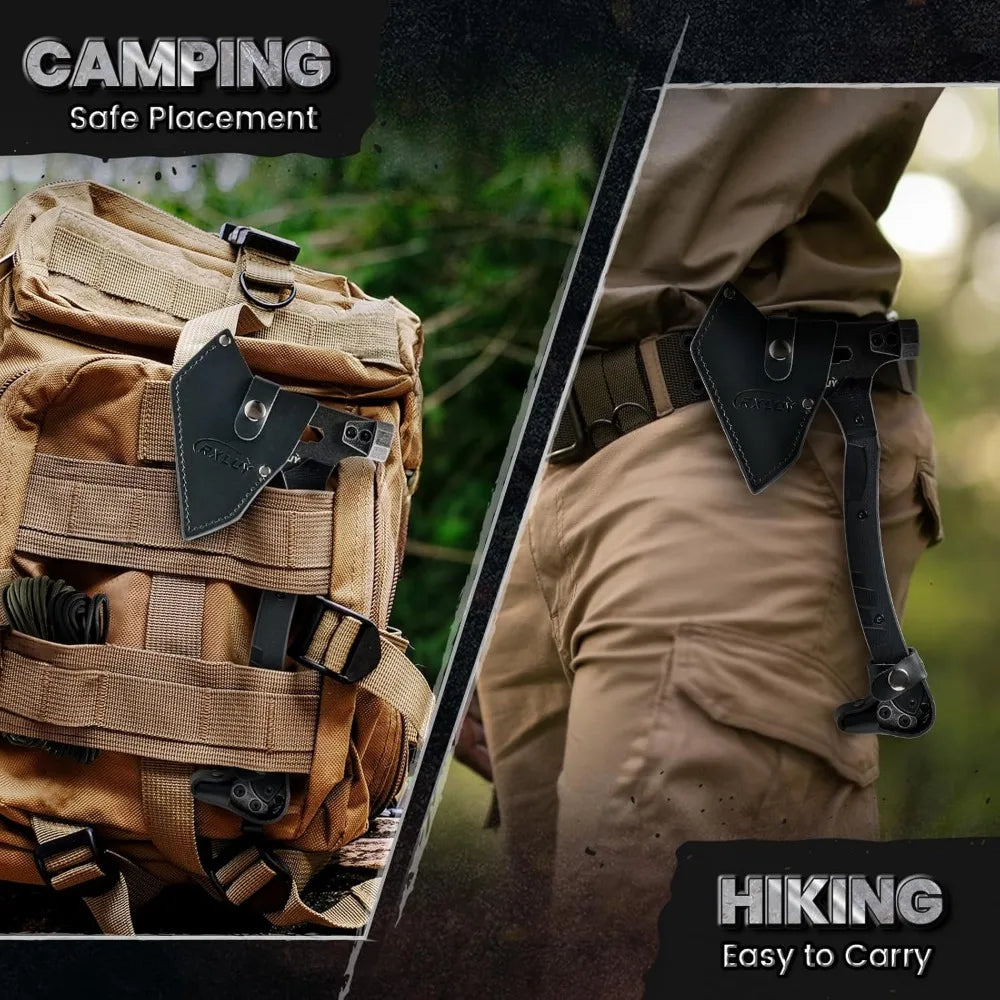 Tactical Axe with G10 Handle Camping Survival Hatchet, Multifunctional Hiking Outdoor Heavy Duty Full Tang Tomahawk Tools