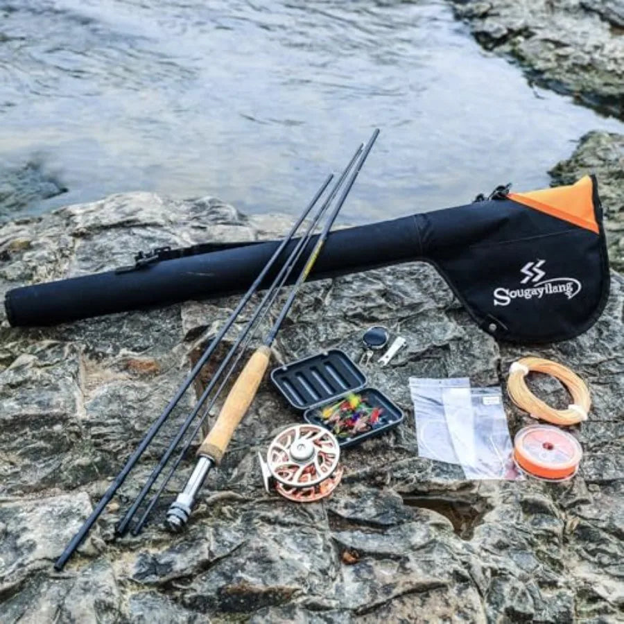 Fly Fishing Rod and Reel Combo 5 6 Weight Lightweight Portable Starter Package for Beginner and Experienced Anglers