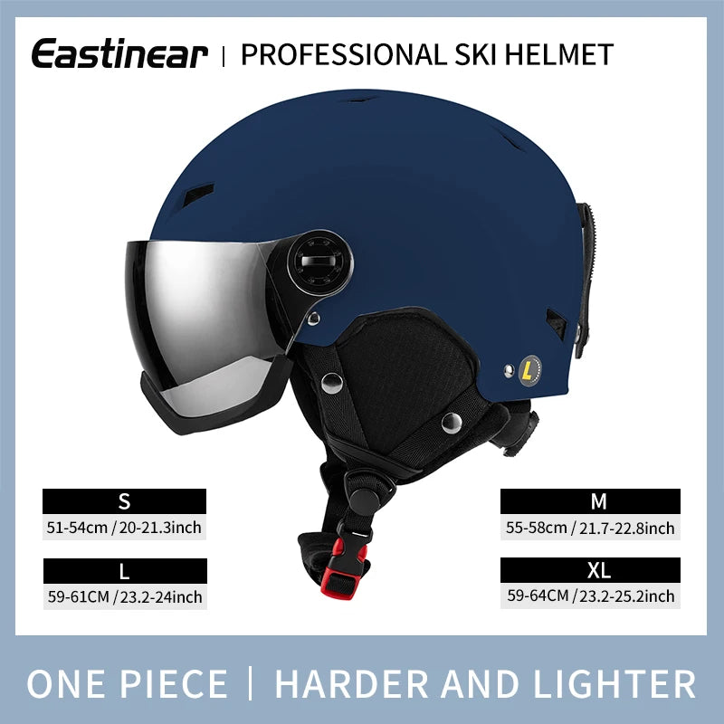 Eastinear's New Lightweight All-in-one Goggles Ski Helmet Men's and Women's Children's