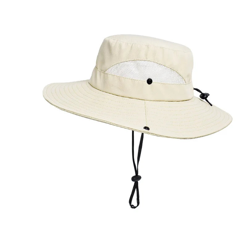Summer UPF50+ Sun Hats For Women & Men Breathable Mesh Boonie Hat Foldable Hiking Fishing Hat