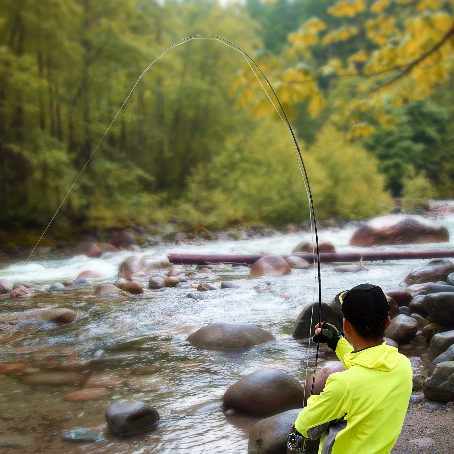 5/6WT Graphite Fly Fishing Rod - Ultra-Lightweight & Portable 4-Piece Design - Ideal Starter Kit for Anglers On-The-Go